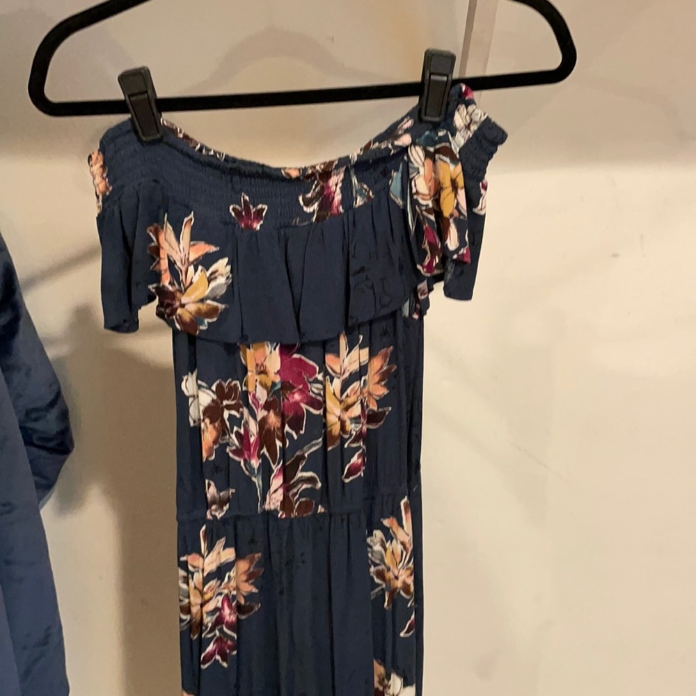 Off the Shoulder Maxi Dress with a Medium Slit